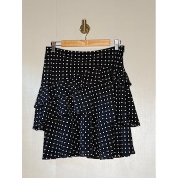 Lauren Ralph Lauren Dresses & Skirts - Lauren Ralph Lauren Black White Polka Dot Ruffle Skirt Size 8